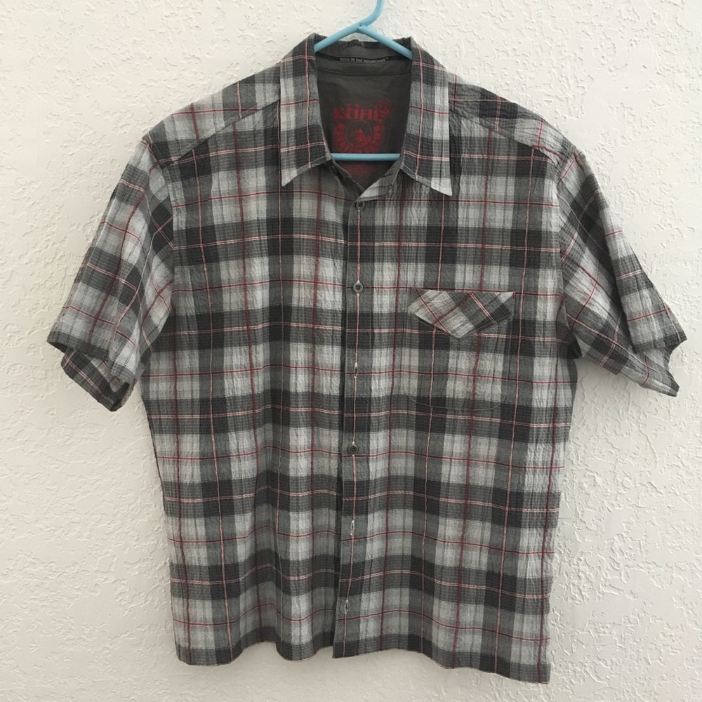 KÜHL plaid short sleeve button down